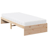 Lit de jour avec matelas 80x200 cm bois de pin massif