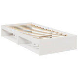 Lit de jour avec matelas blanc 80x200 cm bois de pin massif