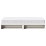 Lit de jour avec matelas blanc 80x200 cm bois de pin massif