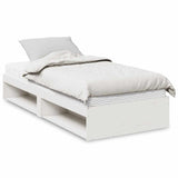 Lit de jour avec matelas blanc 80x200 cm bois de pin massif