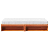 Lit de jour avec matelas cire marron 80x200 cm bois pin massif