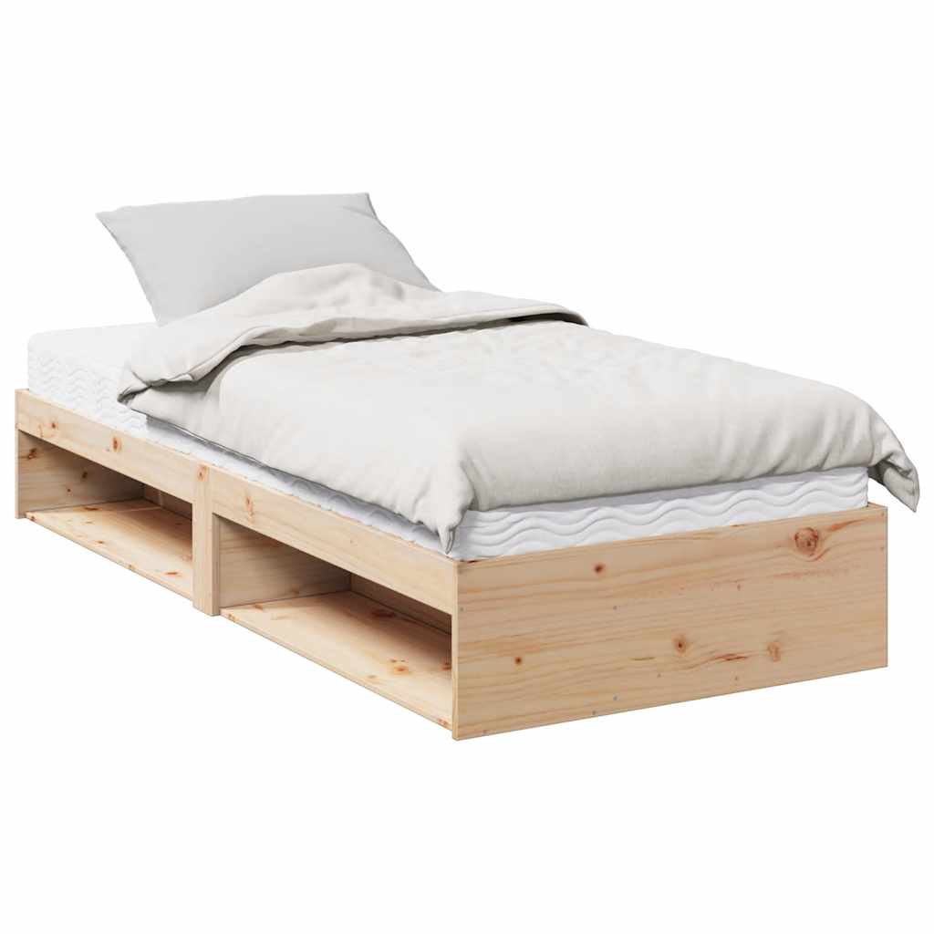 Lit de jour avec matelas 90x190 cm bois de pin massif