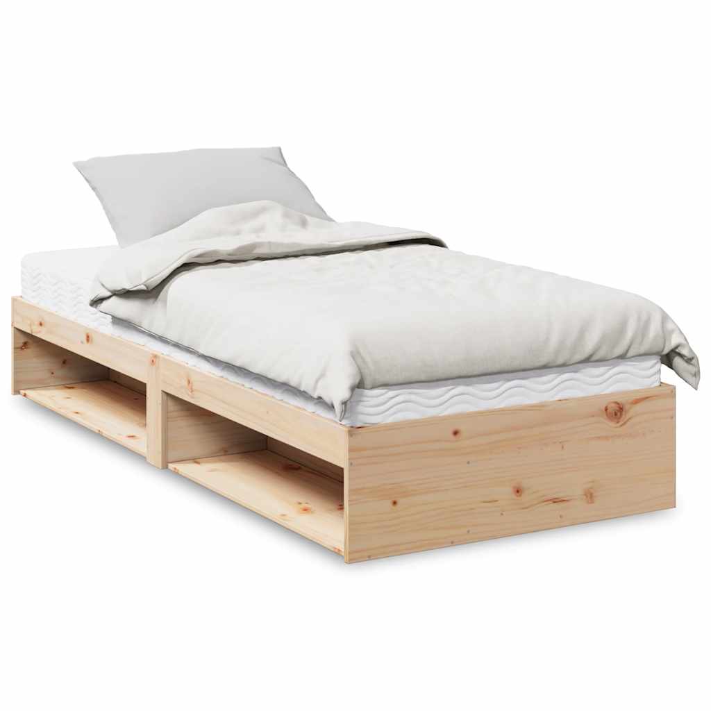 Lit de jour avec matelas 90x190 cm bois de pin massif