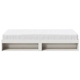 Lit de jour avec matelas blanc 90x190 cm bois de pin massif