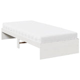 Lit de jour avec matelas blanc 90x190 cm bois de pin massif