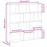 Étagère cube murale 12 compartiments blanc bois d'ingénierie