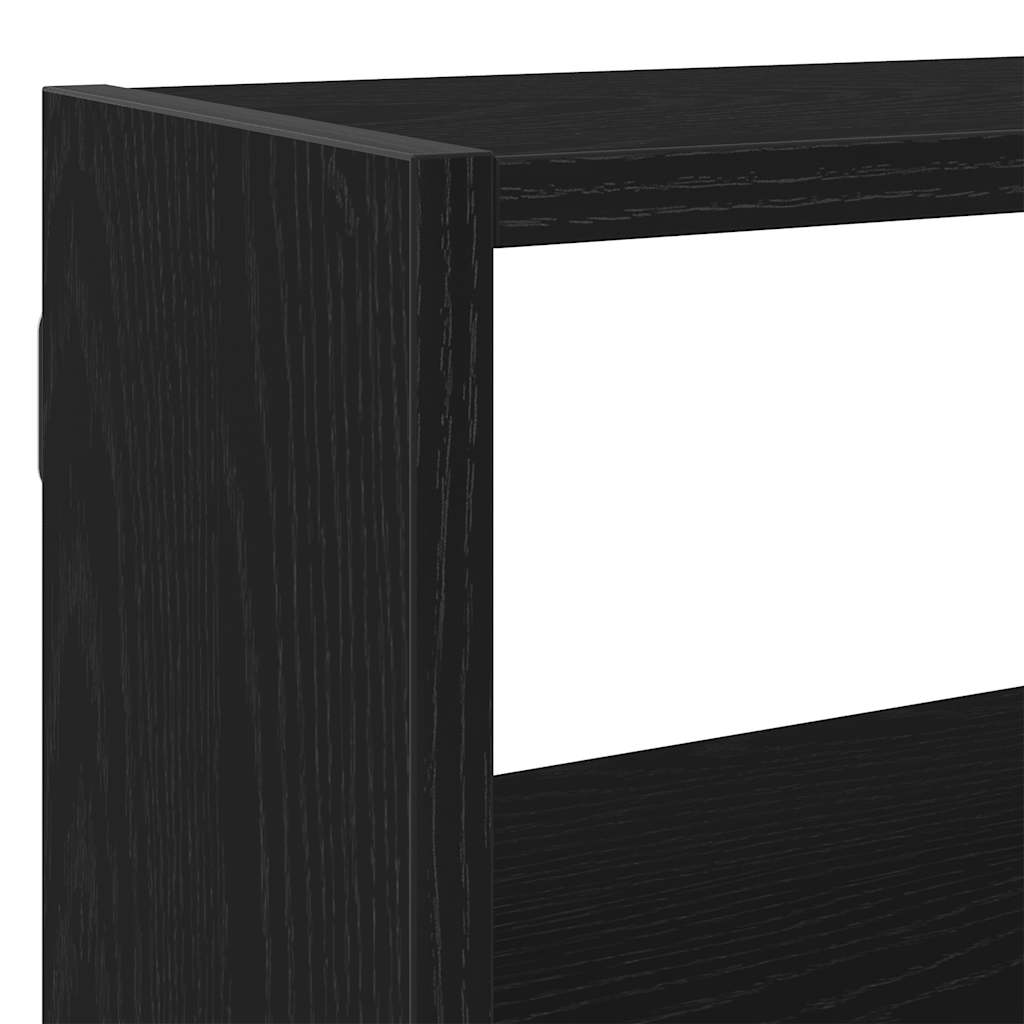 Étagère cube murale 7 compartiments noir bois d'ingénierie