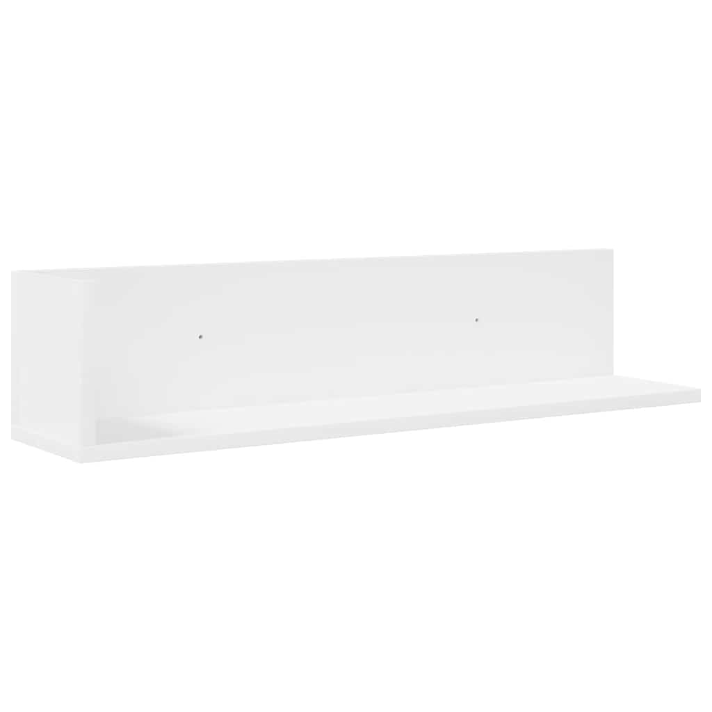 Étagères murales 2 pcs blanc 75x16,5x16,5 cm bois d'ingénierie