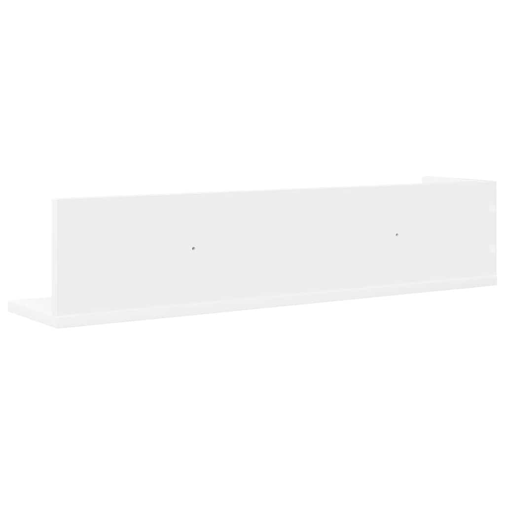 Étagères murales 2 pcs blanc 75x16,5x16,5 cm bois d'ingénierie