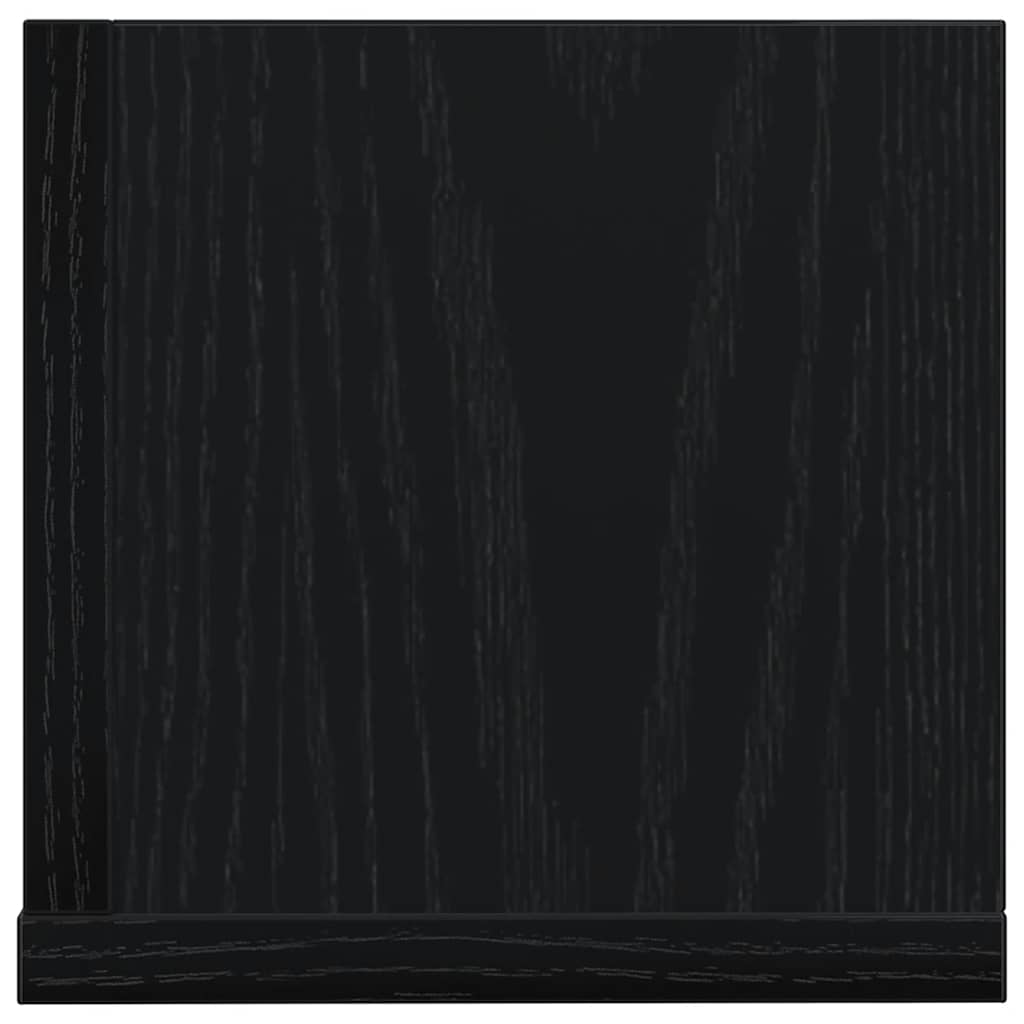 Étagères murales 2 pcs noir 75x16,5x16,5 cm bois d'ingénierie