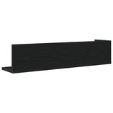 Étagères murales 2 pcs noir 75x16,5x16,5 cm bois d'ingénierie