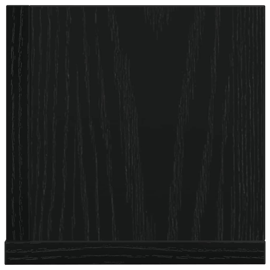 Étagères murales 2 pcs noir 100x16,5x16,5 cm bois d'ingénierie