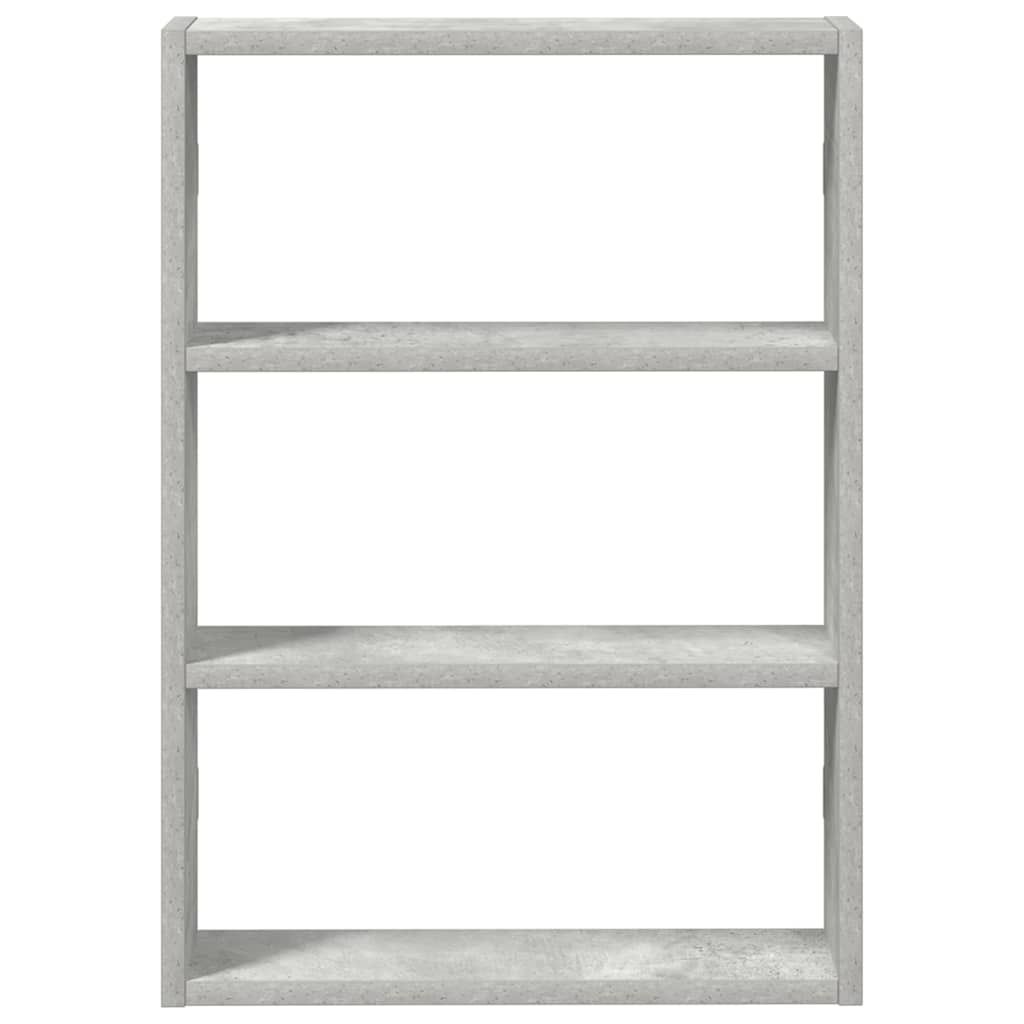 Étagère murale gris béton 43x9x60 cm bois d'ingénierie