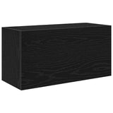 Black bathroom wall cabinet 60x25x30 cm engineered wood