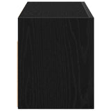 Black bathroom wall cabinet 60x25x30 cm engineered wood