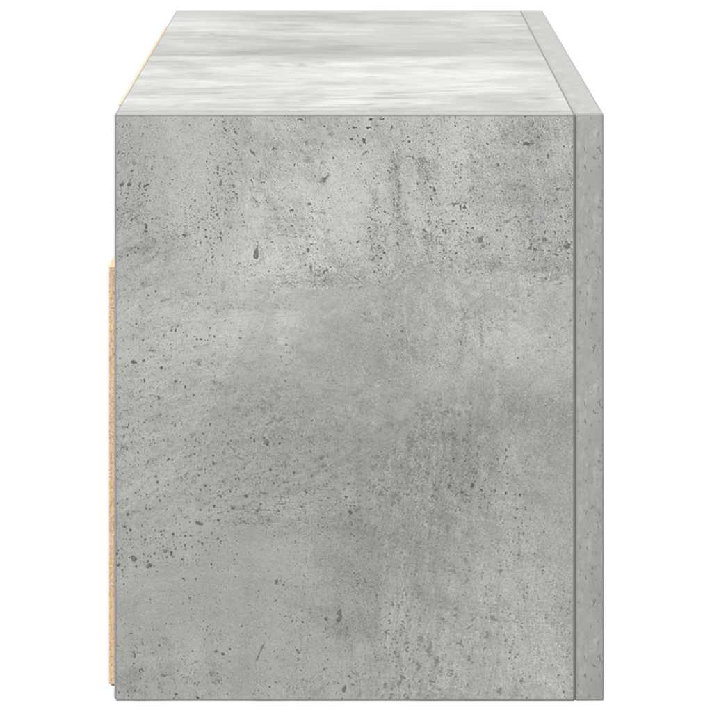 Armoire murale de bain gris béton 60x25x30 cm bois d'ingénierie