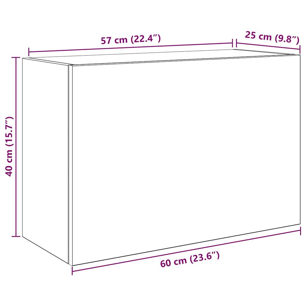 Armoire murale de bain chêne sonoma 60x25x40 cm bois ingénierie