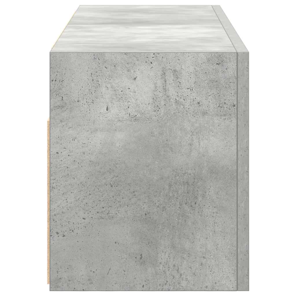 Armoire murale de bain gris béton 80x25x30 cm bois d'ingénierie