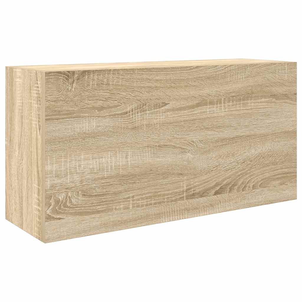 Armoire murale de bain chêne sonoma 80x25x40 cm bois ingénierie