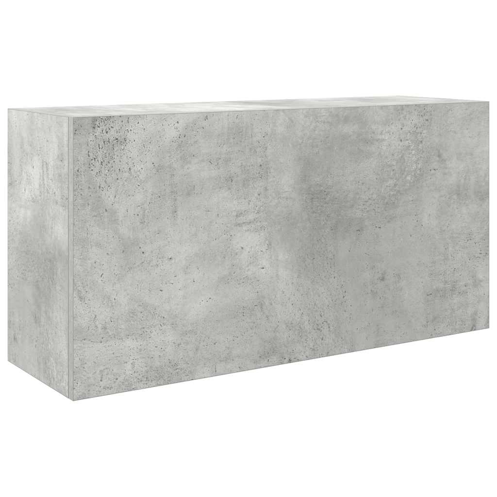 Armoire murale de bain gris béton 80x25x40 cm bois d'ingénierie