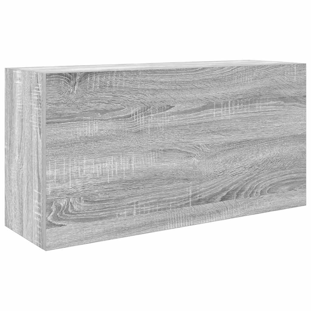 Armoire murale de bain sonoma gris 80x25x40cm bois d'ingénierie