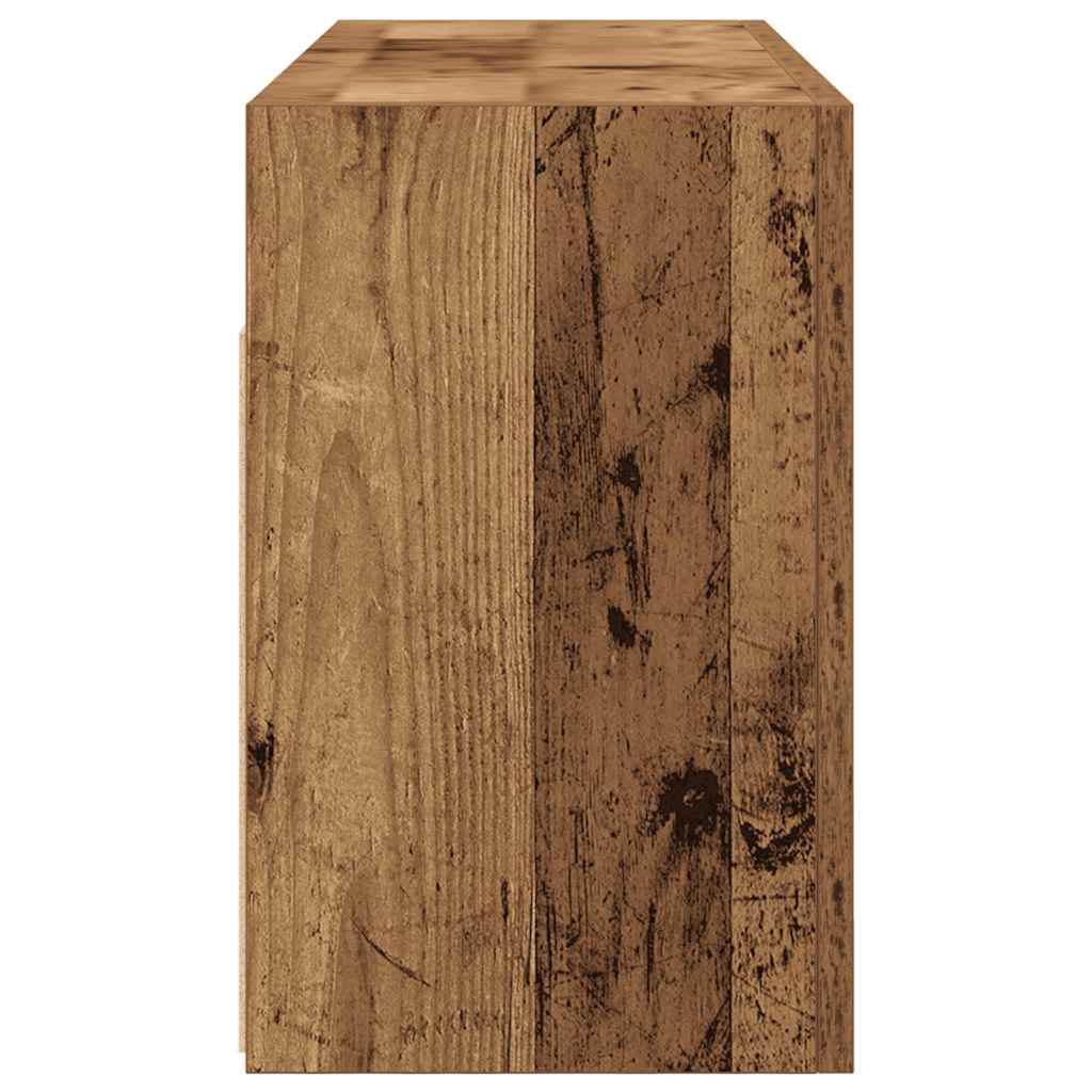 Armoire murale de bain vieux bois 80x25x40 cm bois d'ingénierie