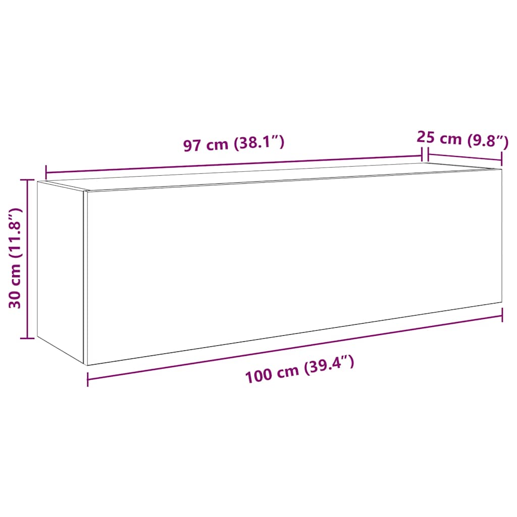 Armoire murale de bain blanc 100x25x30 cm bois d'ingénierie