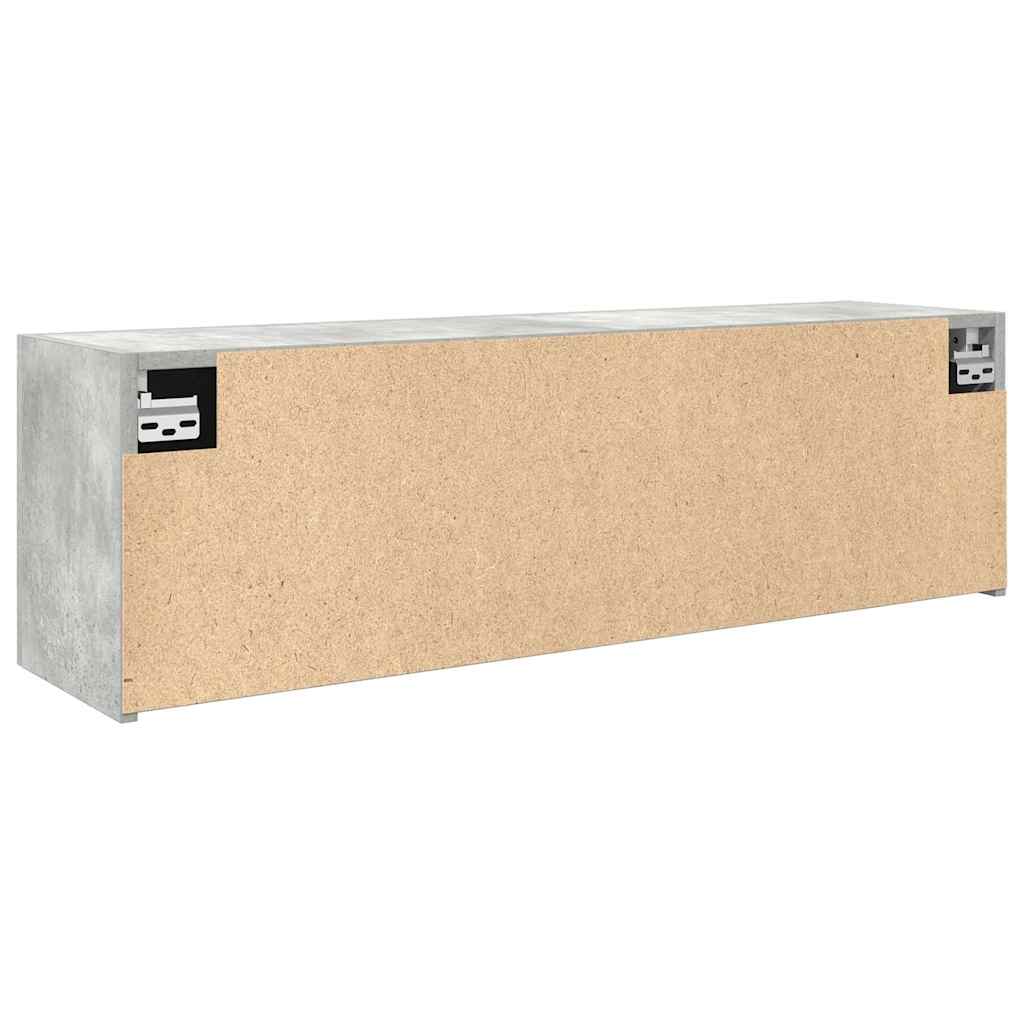 Armoire murale de bain gris béton 100x25x30cm bois d'ingénierie