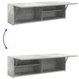 Betongrauer Badezimmer-Wandschrank, 100 x 25 x 30 cm, Holzwerkstoff