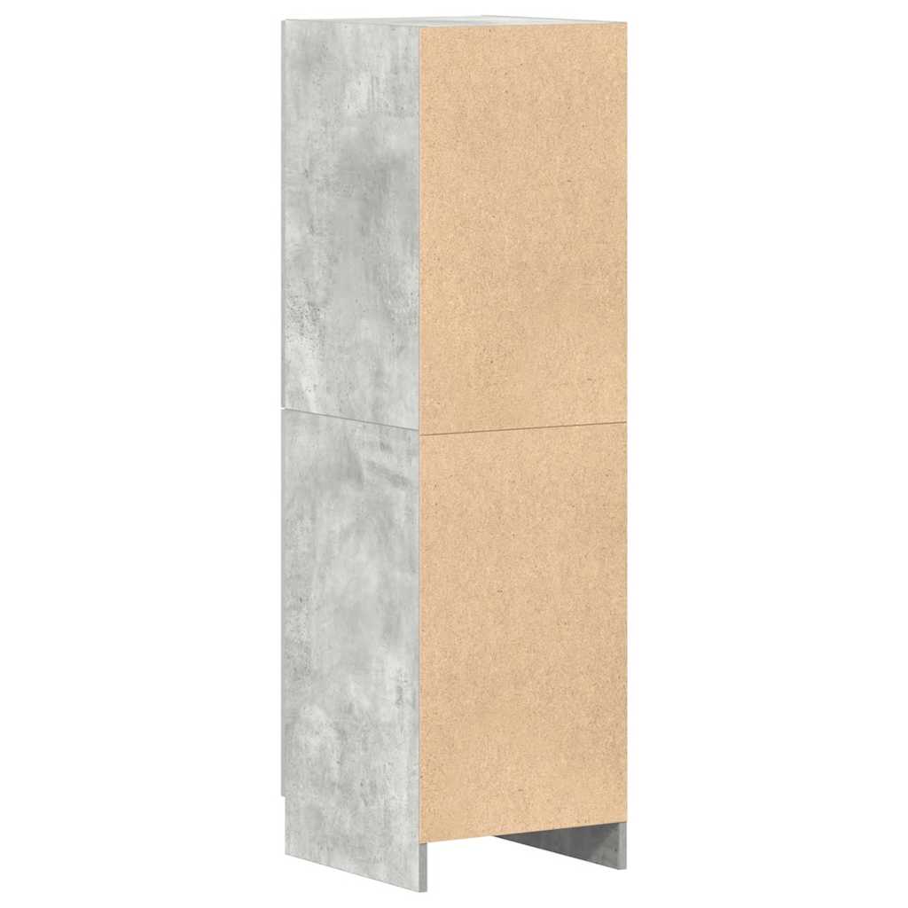 Armoire de cuisine gris béton 38x41,5x131,5 cm bois ingénierie