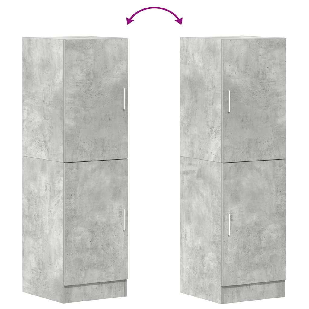 Armoire de cuisine gris béton 38x41,5x131,5 cm bois ingénierie