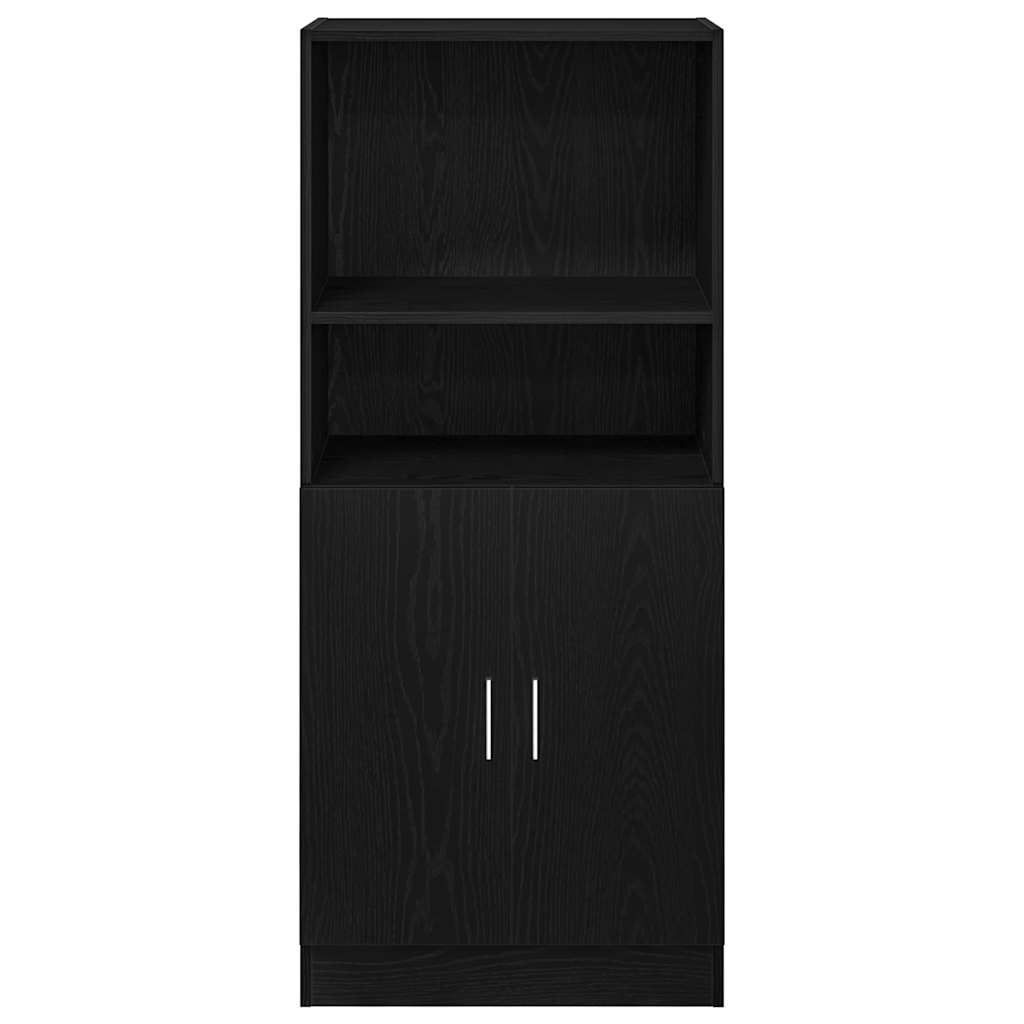 Armoire de cuisine noir 57x41,5x131,5 cm bois d'ingénierie