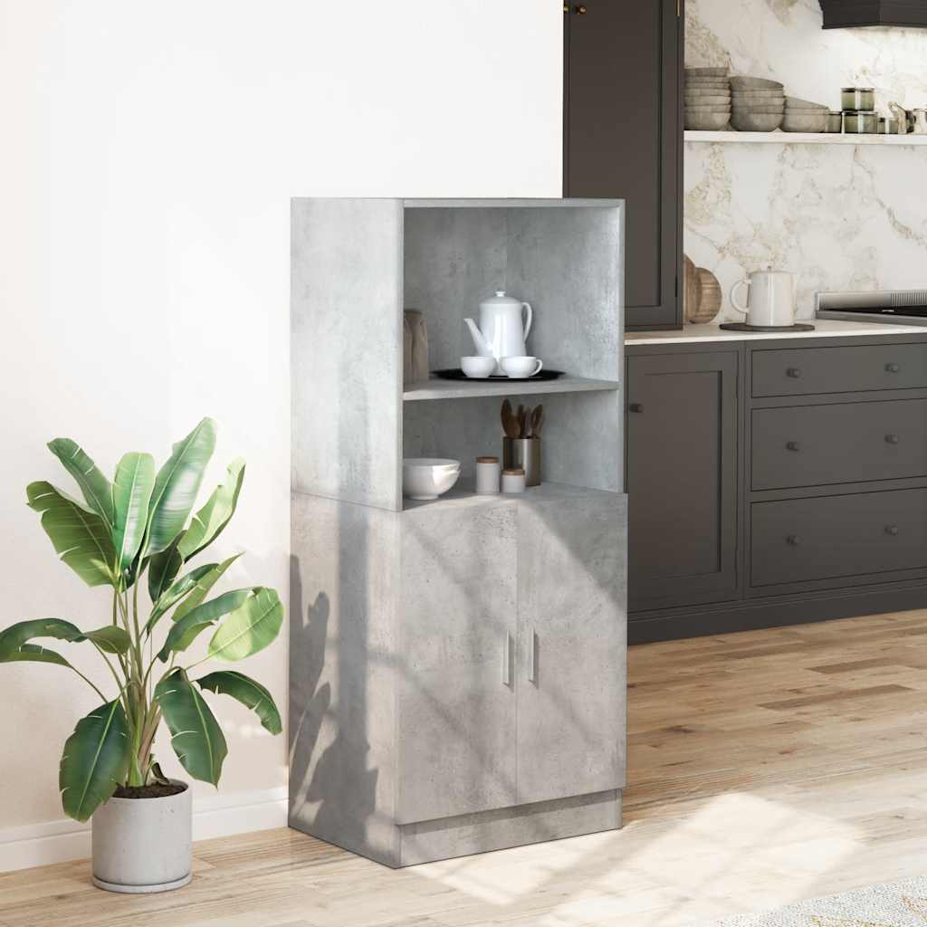 Concrete gray kitchen cabinet 57x41.5x131.5 cm engineered wood