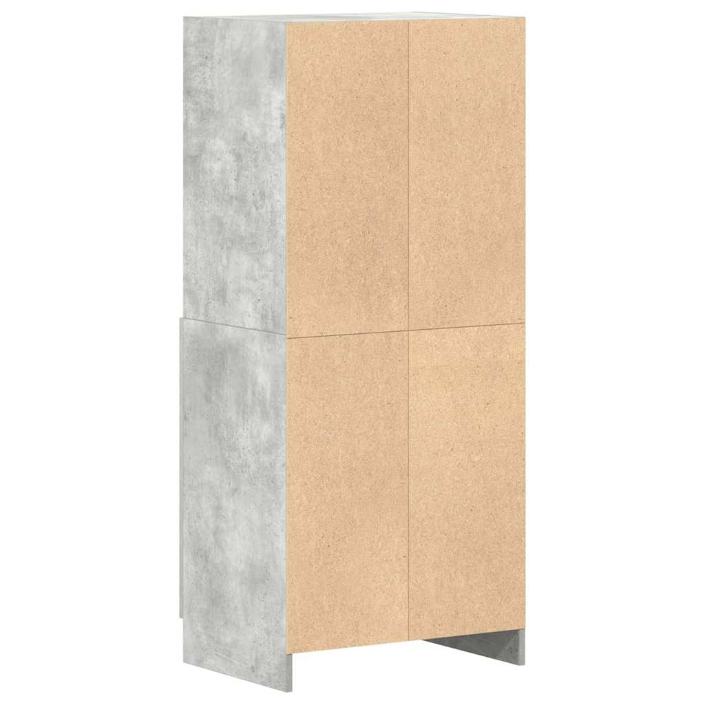 Armoire de cuisine gris béton 57x41,5x131,5 cm bois ingénierie