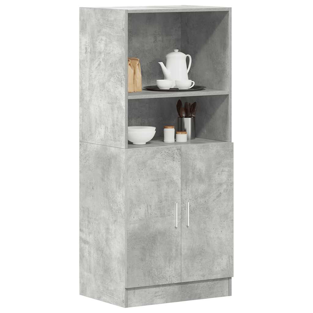 Concrete gray kitchen cabinet 57x41.5x131.5 cm engineered wood