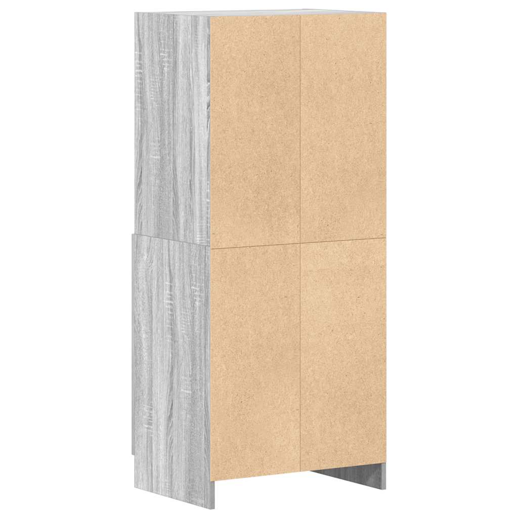 Armoire de cuisine sonoma gris 57x41,5x131,5 cm bois ingénierie