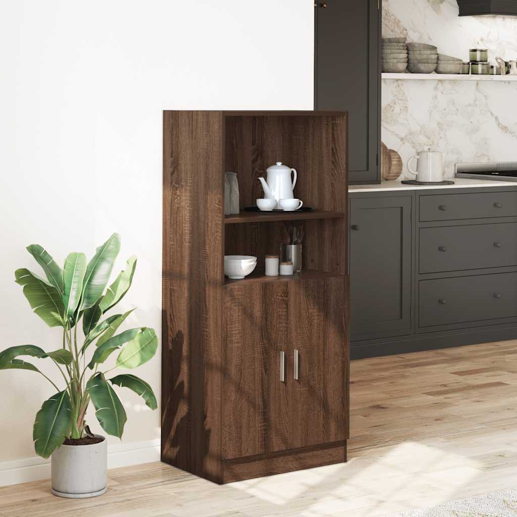 Armoire de cuisine chêne marron 57x41,5x131,5cm bois ingénierie