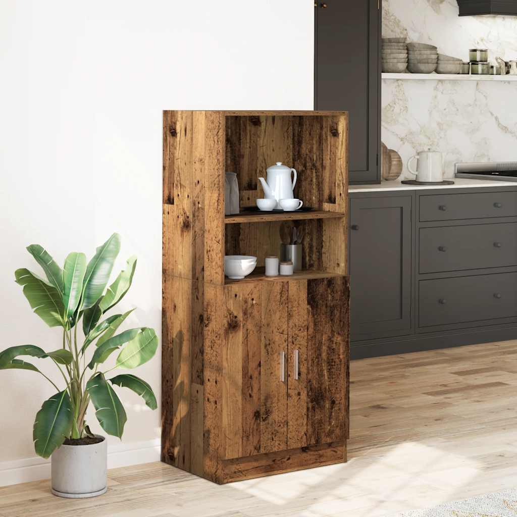 Armoire de cuisine vieux bois 57x41,5x131,5 cm bois ingénierie