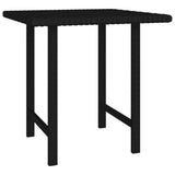 Tables d'appoint de jardin 3 pcs noir résine tressée