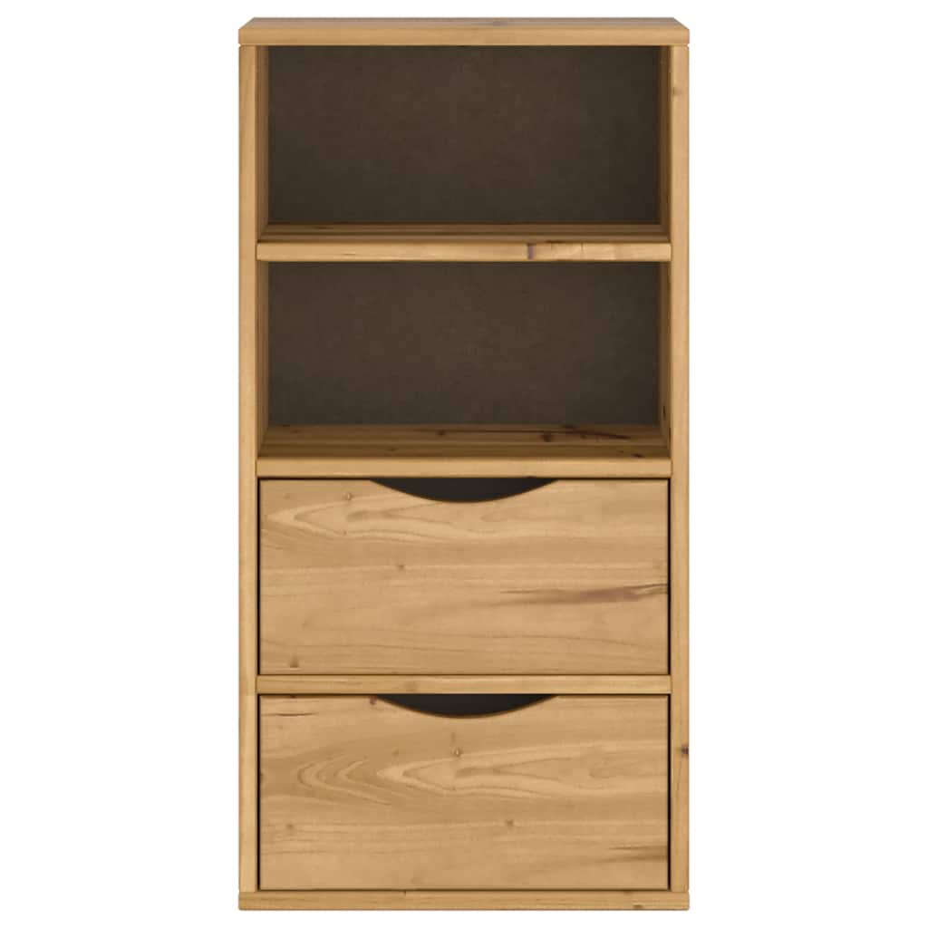 Armoire latérale avec tiroirs ODDA 40x24x79 cm bois massif pin