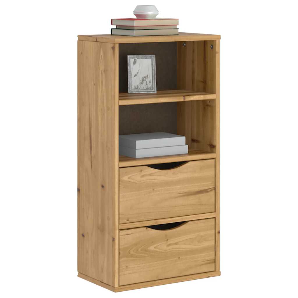 Armoire latérale avec tiroirs ODDA 40x24x79 cm bois massif pin