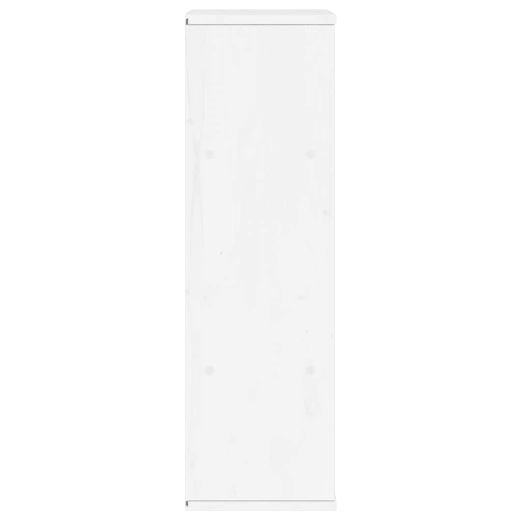 Armoire latérale tiroirs ODDA blanc 40x24x79 cm bois massif pin