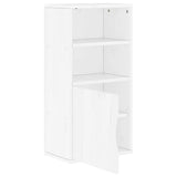 Armoire latérale ODDA blanc 40x24x79 cm bois massif pin