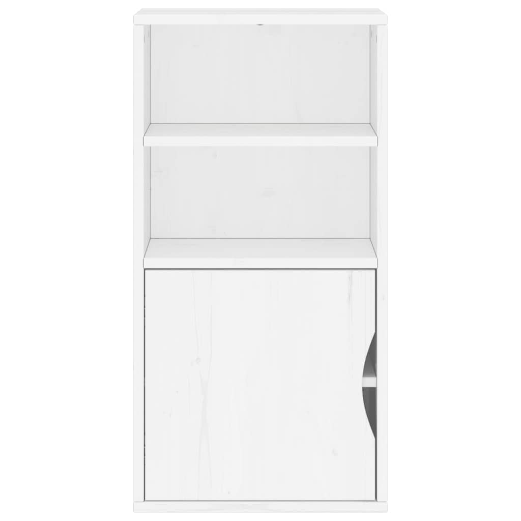 Armoire latérale ODDA blanc 40x24x79 cm bois massif pin