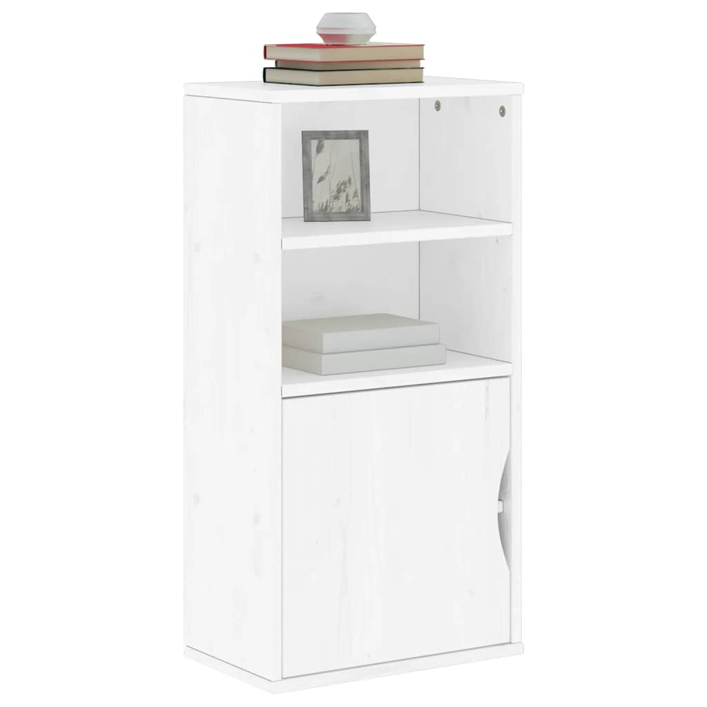 Armoire latérale ODDA blanc 40x24x79 cm bois massif pin