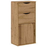 Armoire latérale avec tiroirs ODDA 40x24x79 cm bois massif pin