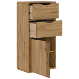 Side cabinet with drawers ODDA 40x24x79 cm solid pine wood