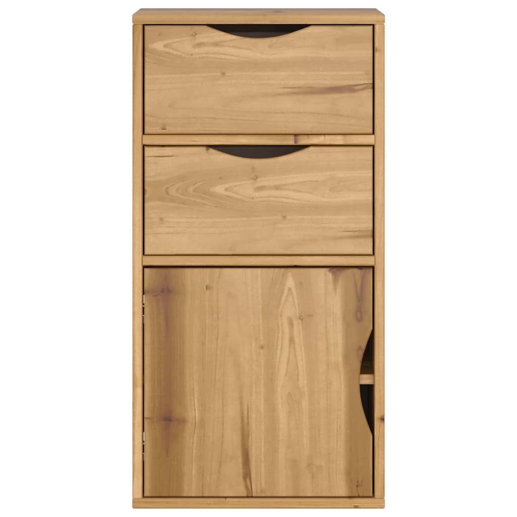 Armoire latérale avec tiroirs ODDA 40x24x79 cm bois massif pin