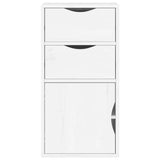 Armoire latérale tiroirs ODDA blanc 40x24x79 cm bois massif pin