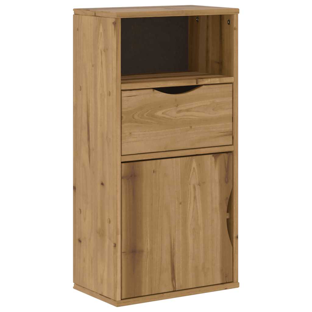 Armoire latérale avec tiroir ODDA 40x24x79 cm bois massif pin